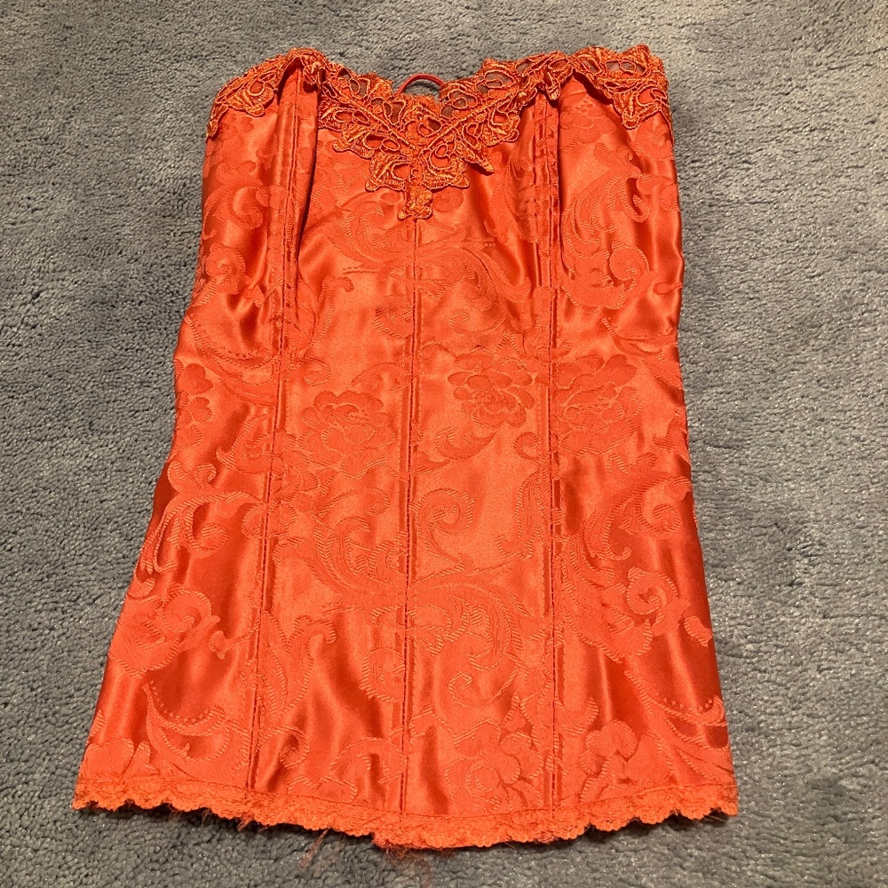 Coral pink Hollywood dream sweetheart corset